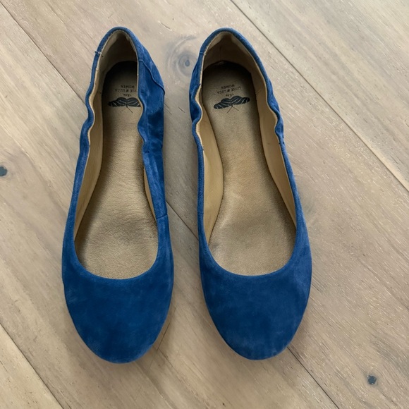 Livie & Luca Women’s 7 Shoes Vibrant Blue Kid Suede Ballet Flats - Picture 2 of 9